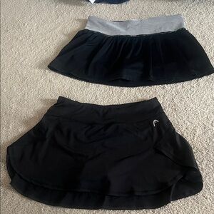 Head Black and Gray Athletic Skirts